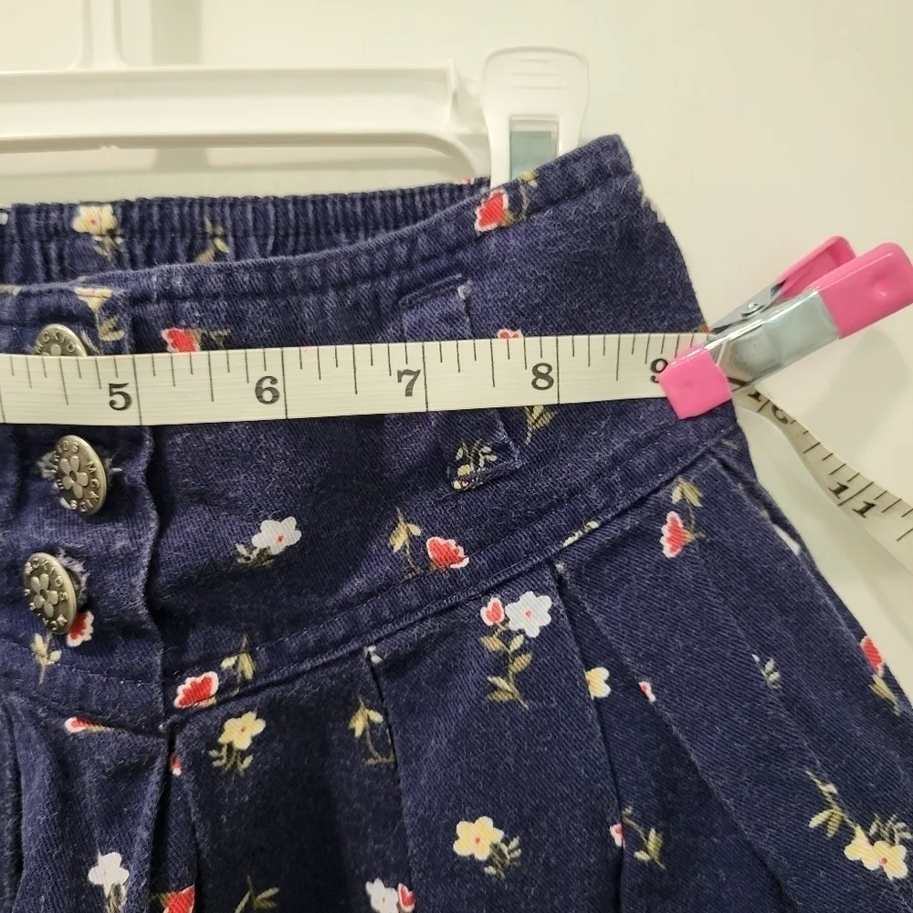Vintage McKids Skirt‎ Toddler Girl 18 Months Floral Buttons 90s